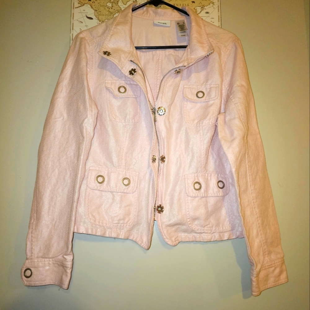 Pink Jean Jacket Size L